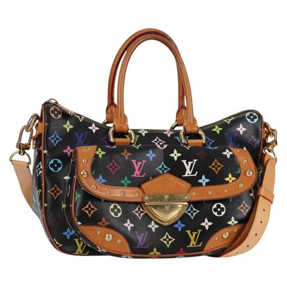 LOUIS VUITTON Monogram Multicolor Rita Tote Bag Black M40126 - Picture 1 of 16